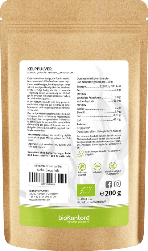 Kelppulver 200 g BIO - bioKontor