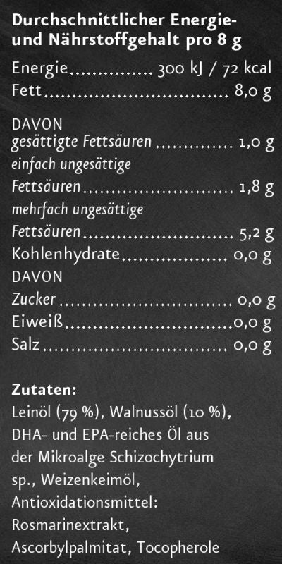 Omega DHA Leinöl + Walnuss [konventionell!] - Ölmühle Solling - bioKontor