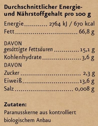 Paranusskerne BIO 350 g - Ölmühle Solling - bioKontor