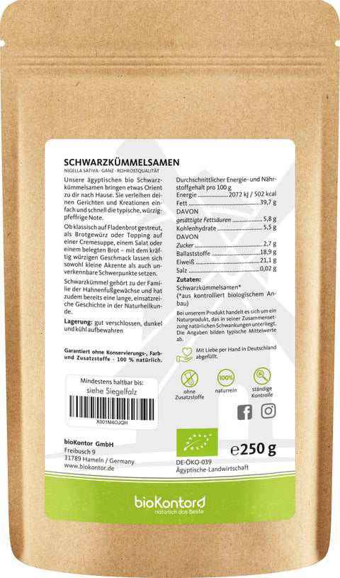 Schwarzkümmelsamen BIO - bioKontor