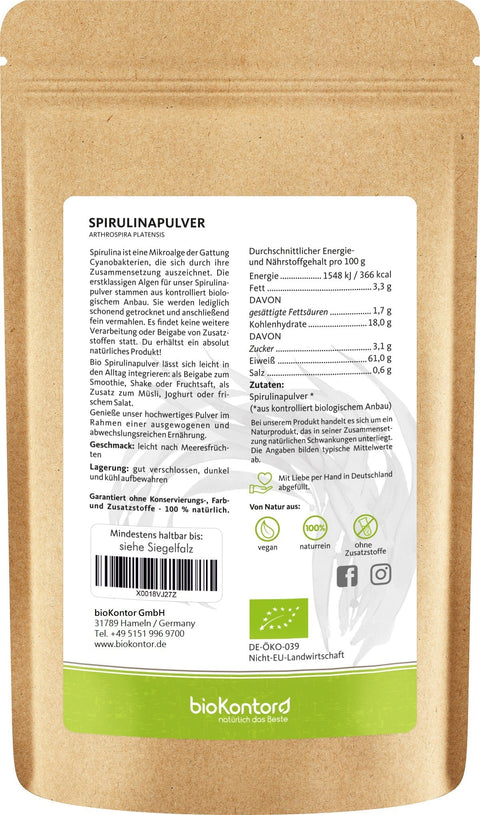 Spirulinapulver BIO - bioKontor