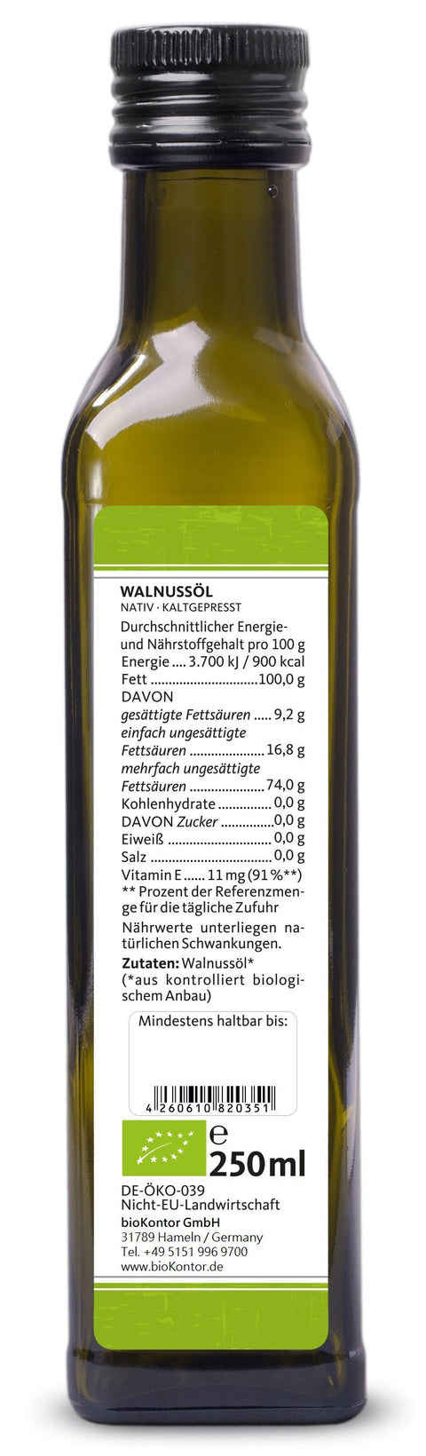 Walnussöl nativ BIO - bioKontor