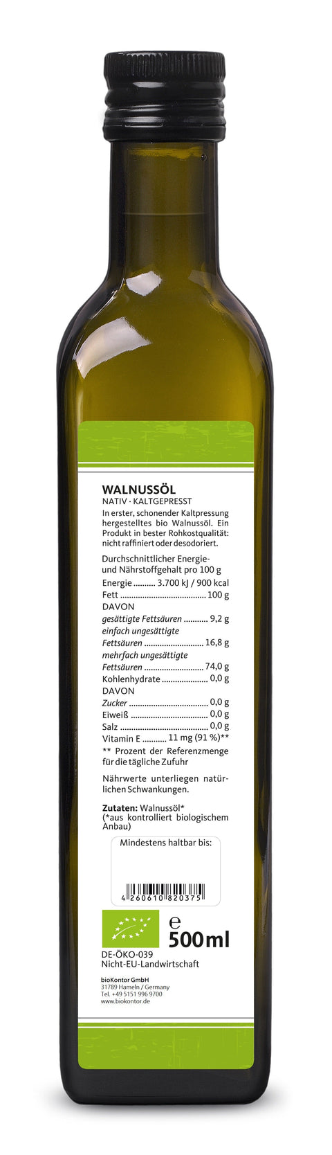 Walnussöl nativ BIO - bioKontor